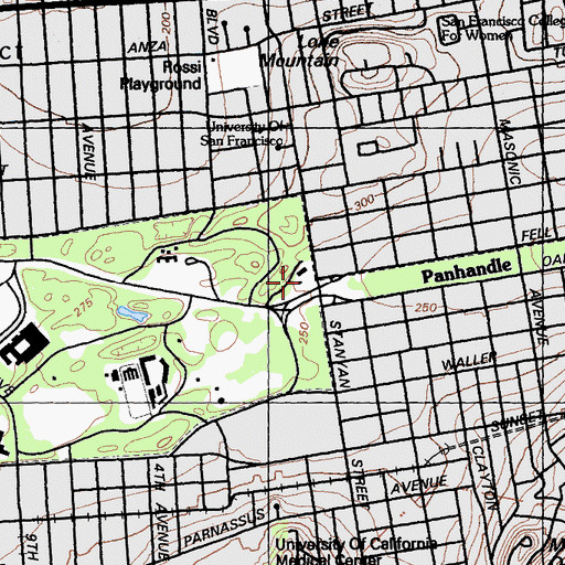 Topographic Map of McLaren Lodge, CA