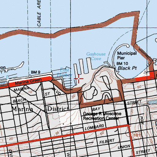 Topographic Map of Mexican Museum, CA