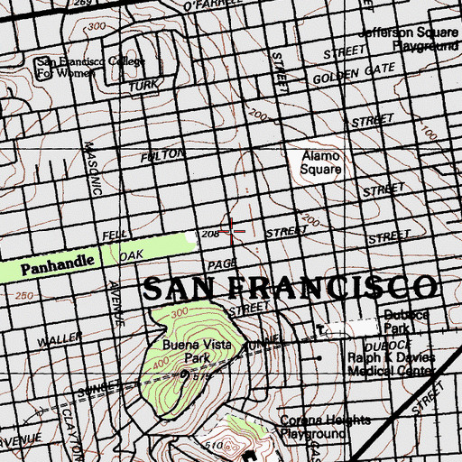 Topographic Map of New Antioch Baptist Church, CA