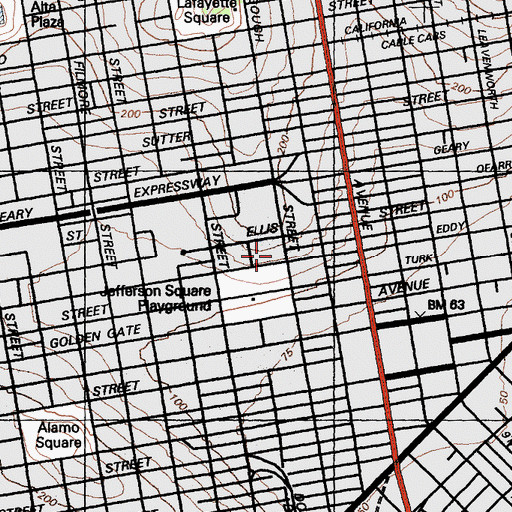 Topographic Map of New Learning Schools, CA