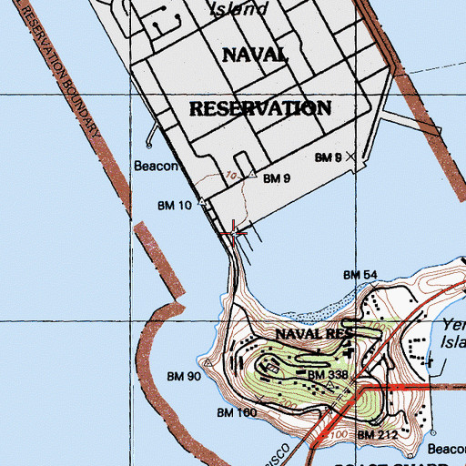 Topographic Map of Pier 2, CA