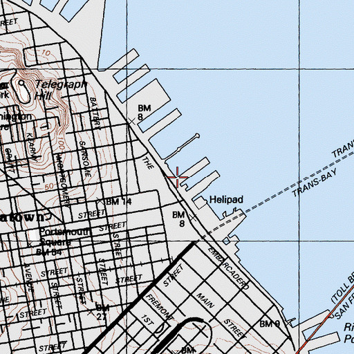 Topographic Map of Pier 3, CA