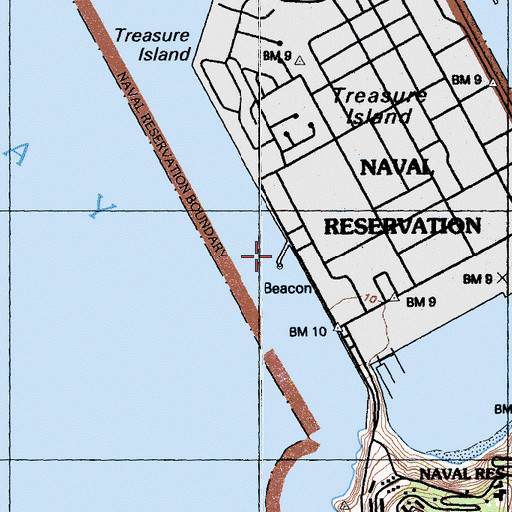 Topographic Map of Pier 23, CA