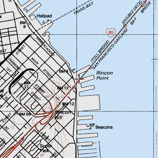Topographic Map of Pier 26, CA