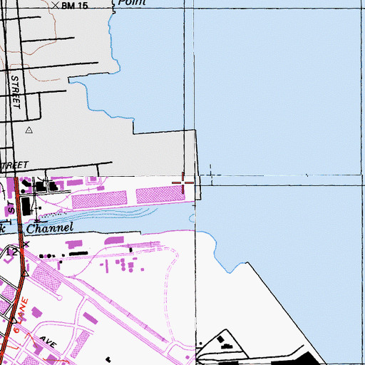 Topographic Map of Pier 80, CA