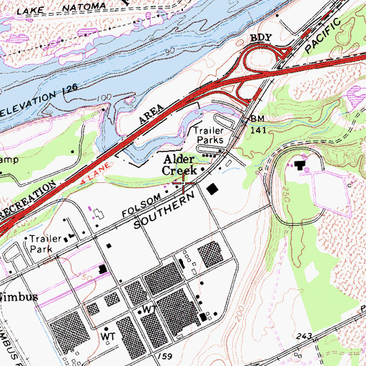 Topographic Map of Alder Creek, CA
