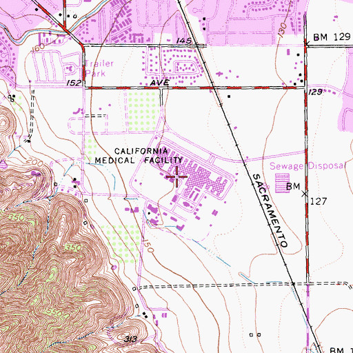 Topographic Map of California Medical Facility, CA