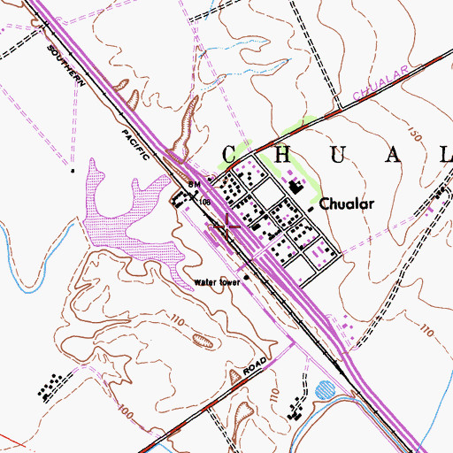 Topographic Map of Chualar, CA