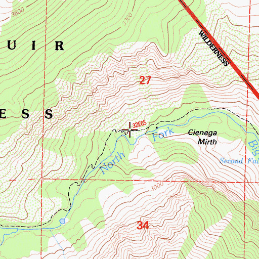 Topographic Map of Cienega Mirth, CA