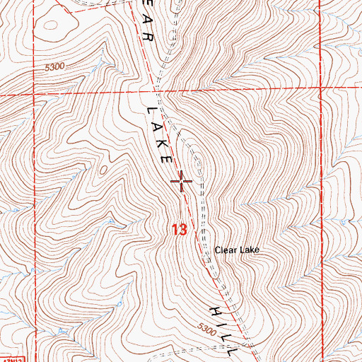 Topographic Map of Clear Lake Hills, CA