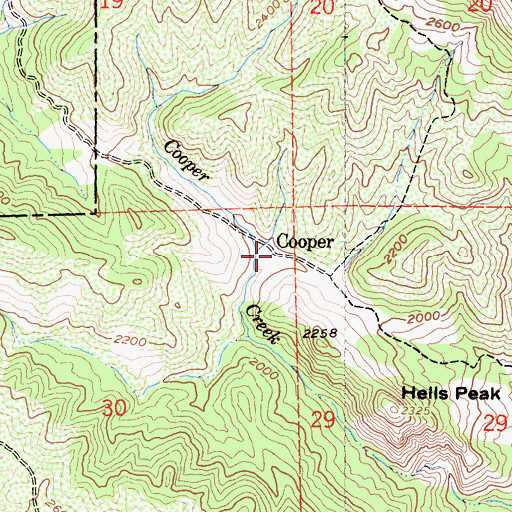 Topographic Map of Cooper, CA