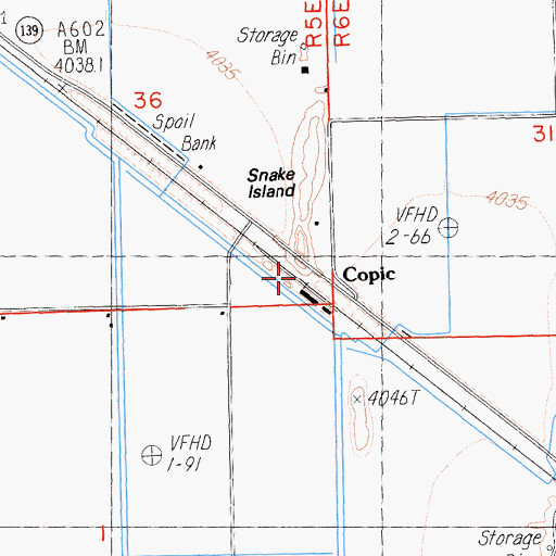 Topographic Map of Copic, CA