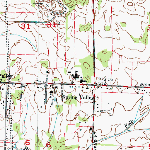 Topographic Map of Spring Valley Elementary School, AL
