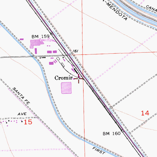 Topographic Map of Cromir, CA