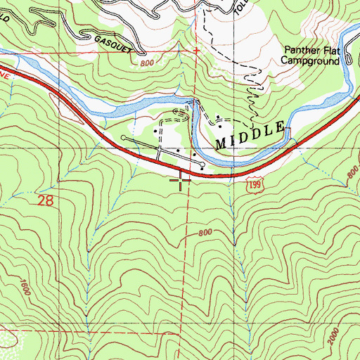 Topographic Map of Darlingtonia, CA