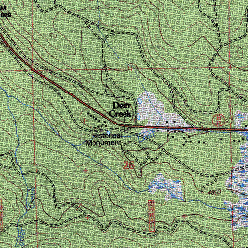 Topographic Map of Deer Creek, CA