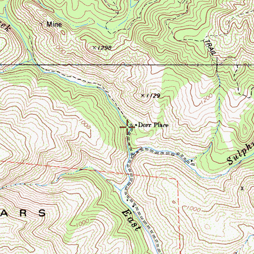 Topographic Map of Dorr Place, CA