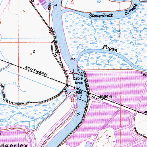 Topographic Map of Dutton Landing, CA