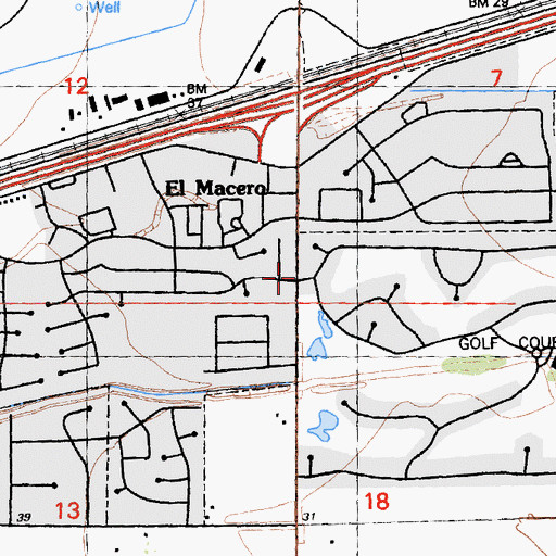 Topographic Map of El Macero, CA