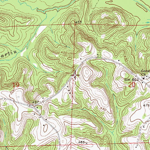 Topographic Map of Great Hope Junior High School (historical), AL