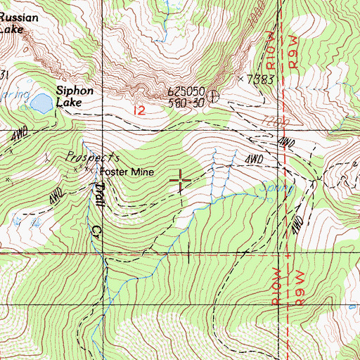 Topographic Map of Foster, CA