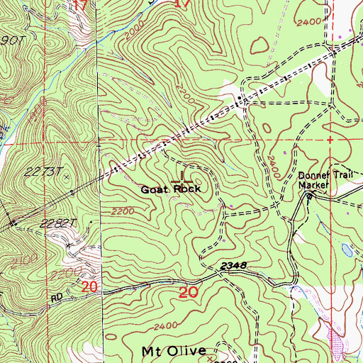 Topographic Map of Goat Rock, CA
