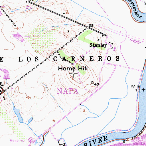 Topographic Map of Home Hill, CA
