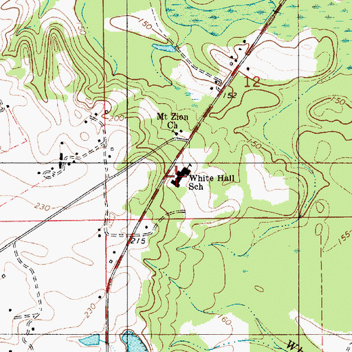 Topographic Map of White Hall Elementary School, AL