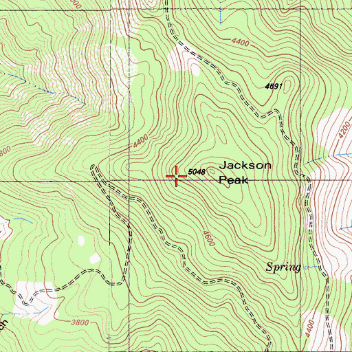 Topographic Map of Jackson Peak, CA