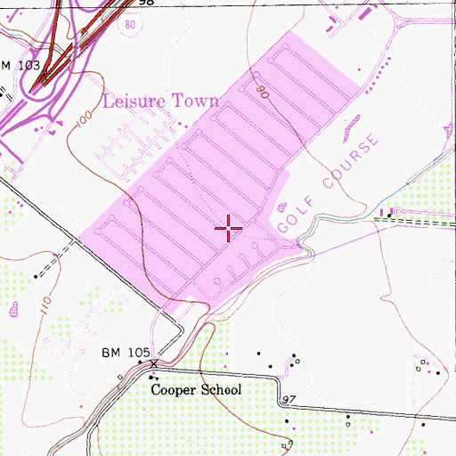 Topographic Map of Leisure Town, CA