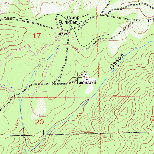 Topographic Map of Leonardi, CA