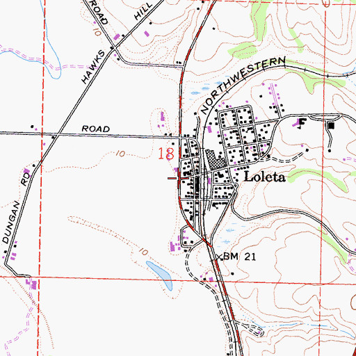 Topographic Map of Loleta, CA