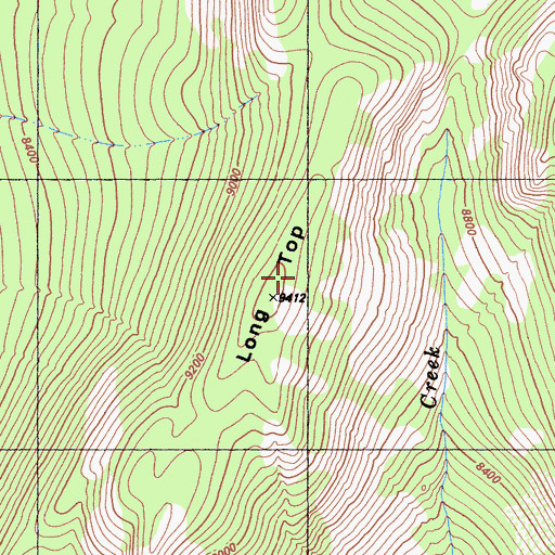 Topographic Map of Long Top, CA