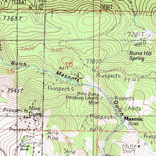 Topographic Map of Lower Town, CA