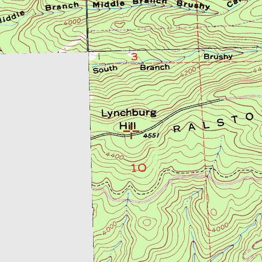 Topographic Map of Lynchburg Hill, CA