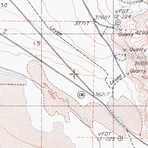 Topographic Map of Mock, CA