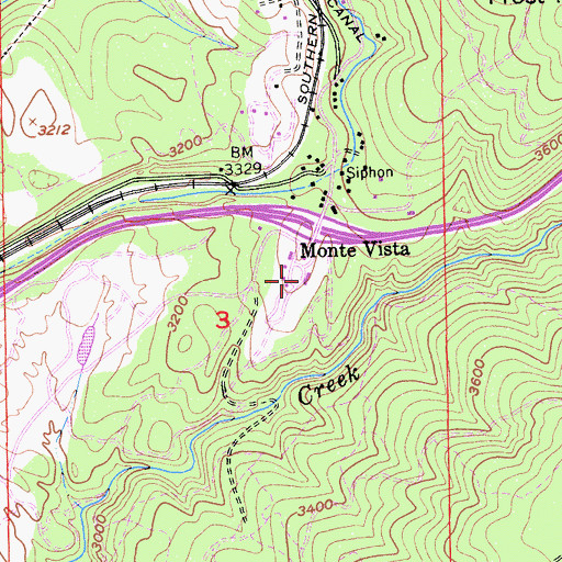 Topographic Map of Monte Vista, CA