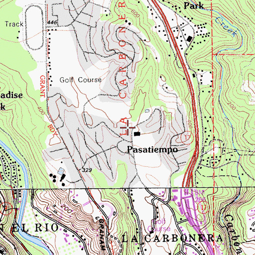 Topographic Map of Pasatiempo, CA