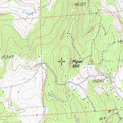 Topographic Map of Piper Hill, CA