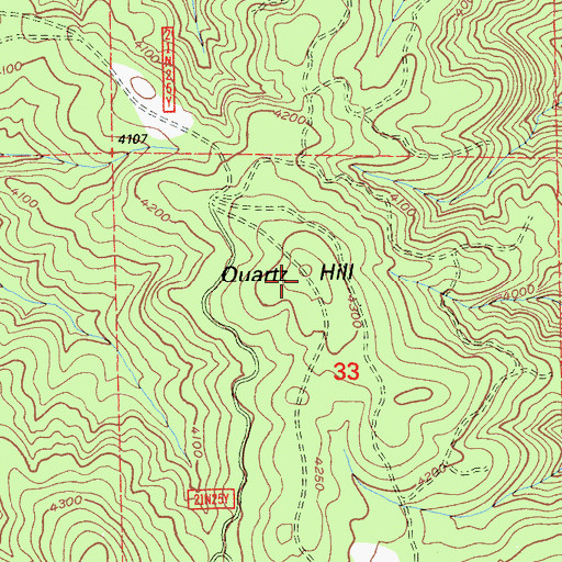 Topographic Map of Quartz Hill, CA