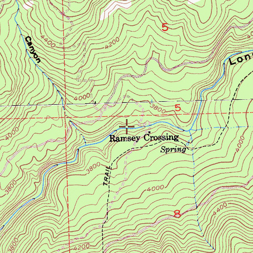 Topographic Map of Ramsey Crossing, CA
