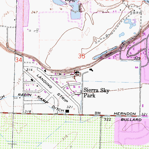Topographic Map of Sierra Sky Park, CA