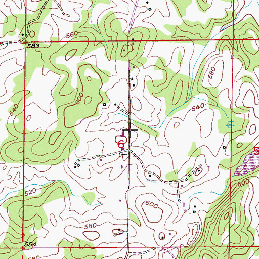 Topographic Map of Hannah Mallory Elementary School, AL