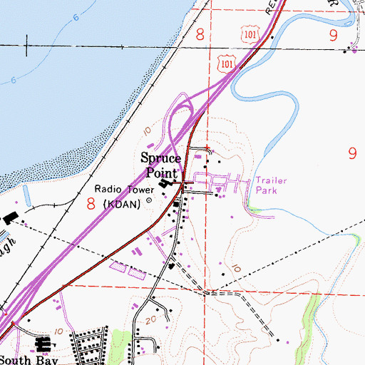 Topographic Map of Spruce Point, CA