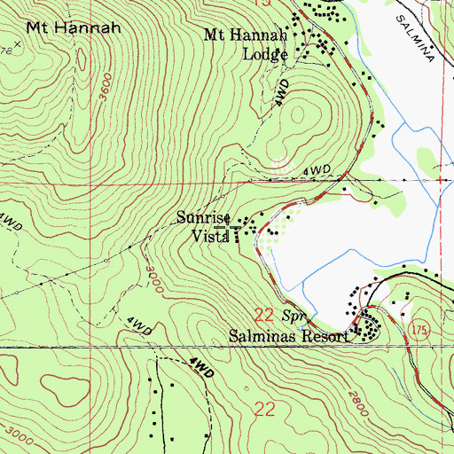 Topographic Map of Sunrise Vista, CA