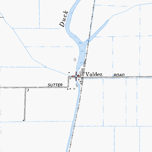 Topographic Map of Valdez, CA