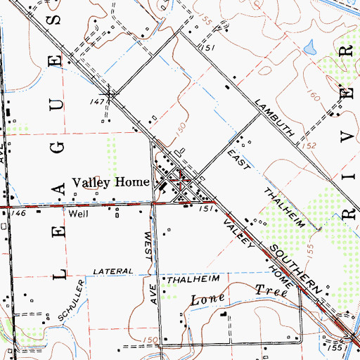 Topographic Map of Valley Home, CA