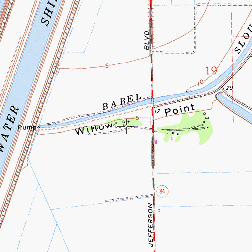 Topographic Map of Willow Point, CA