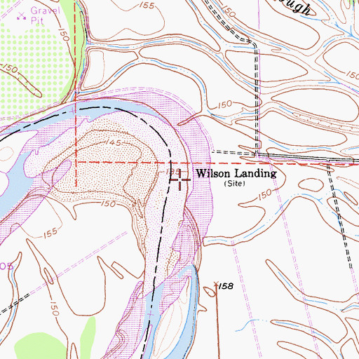 Topographic Map of Wilson Landing, CA