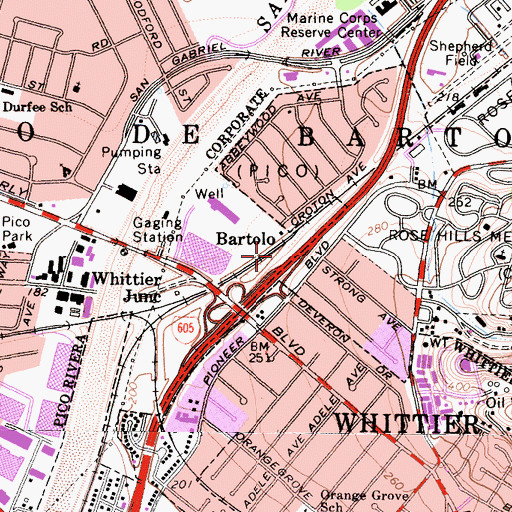 Topographic Map of Bartolo, CA